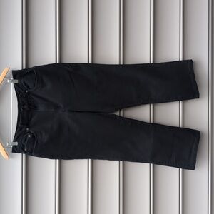 Lauren Jeans Co Black Cropped Wide Leg Straight Jeans 90s Y2K Classic